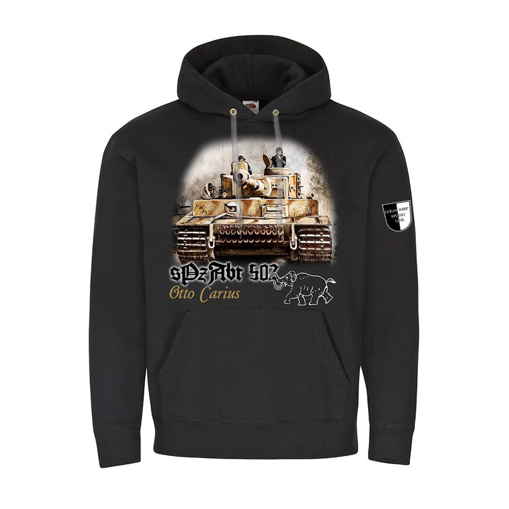Lukas Wirp sPzAbt 502 Tiger Carius Panzer Gemälde Kapuzenpullover Hoodie #23409