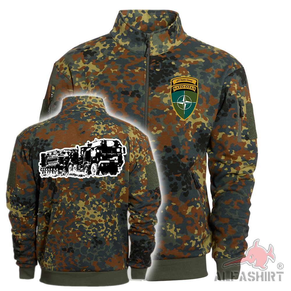 BW Flecktarn Sweatjacke eFP BG Mammut SLT Bundeswehr Einsatz Baltikum #40393