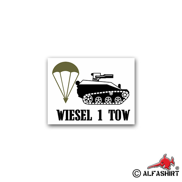 Sticker Wiesel 1 TOW military tracked vehicle 9x7cm A2060