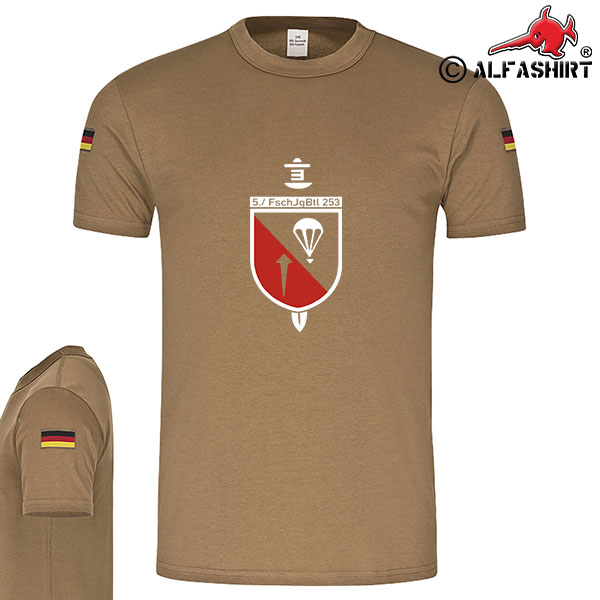 BW Tropen 5 FschJgBtl 253 Fallschirmjägerbataillon Luftlande Tropenshirt #15089