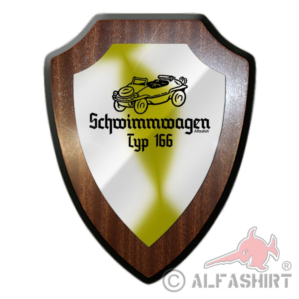 Heraldic shield type 166 Schwimmwagen Schwimmer Kübelwagen Oldtimer Wappen # 27053