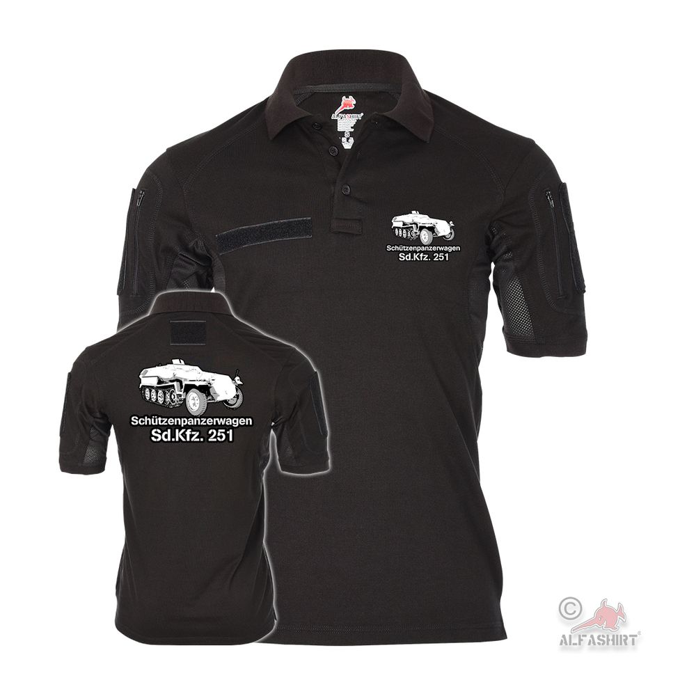 Tactical Polo armored personnel carrier SdKfz 251 half-chain tank T-shirt # 37800