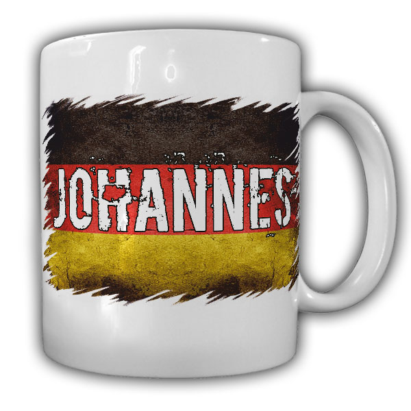 Tasse Johannes Kaffebecher Deutschland Bundesstaat Flagge Name Eigentum #22186