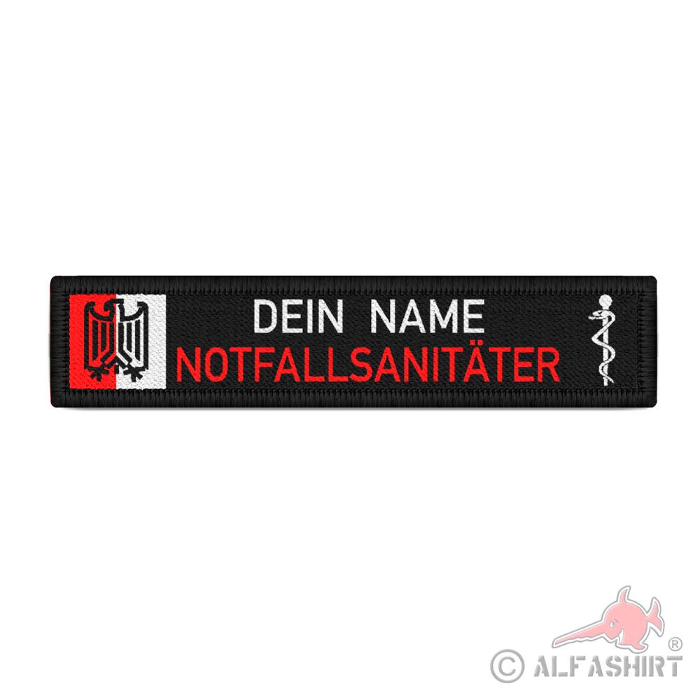 Patch Dortmund EMERGENCY PARAMEDIC with the name of the fire brigade can be personalized #39869