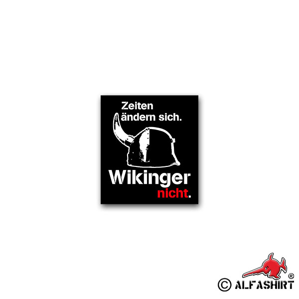 Sticker Times change Vikings not horn helmet 6x7cm A2163