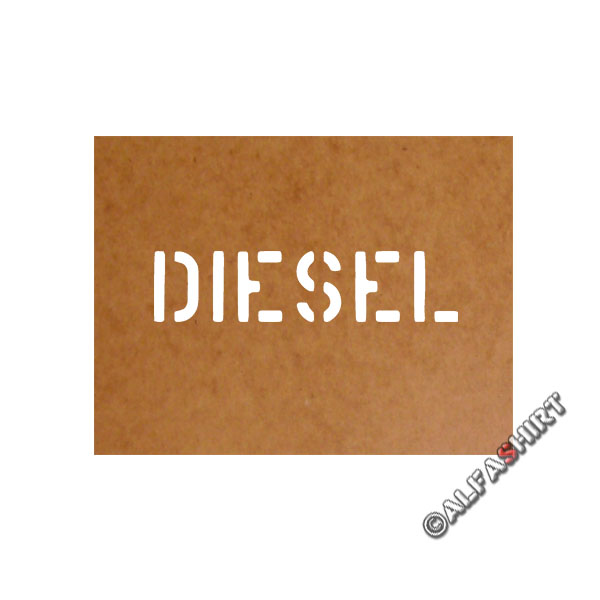 Diesel Kraftstoff Treibstoff Schablone Ölkarton Lackierschablone 2,5x11cm #15100