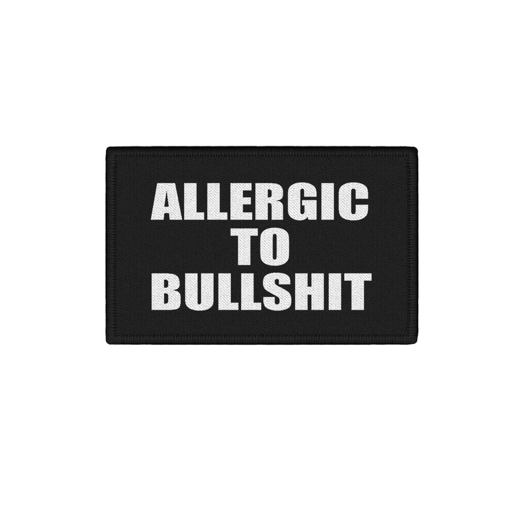 Patch allergic to bullshit protector no garbage babble Fun Humor 7.5x4.5cm # 34465