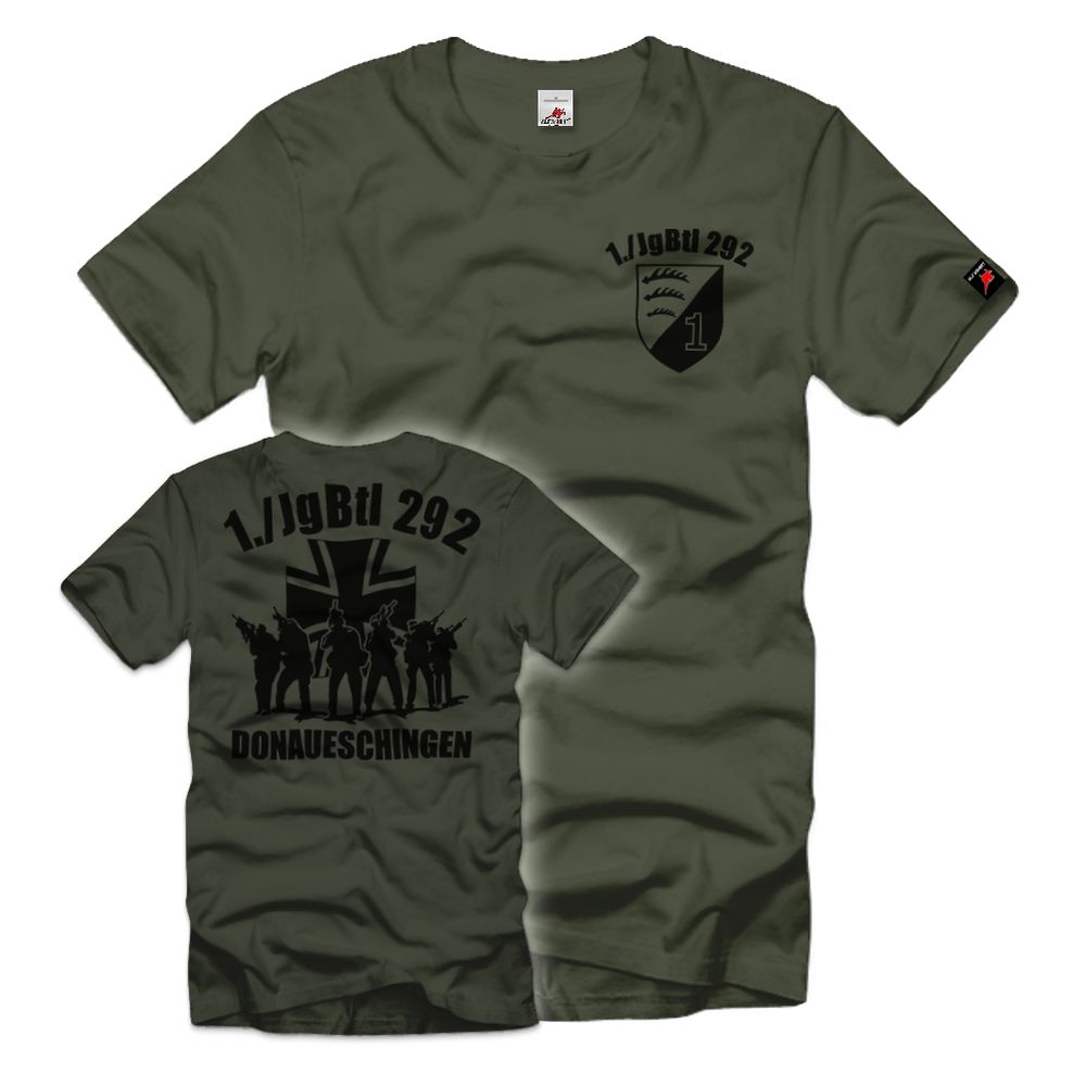 1 JgBtl 292 Donaueschingen Jäger-Bataillon Kompanie Wappen Einheit T-Shirt#33127