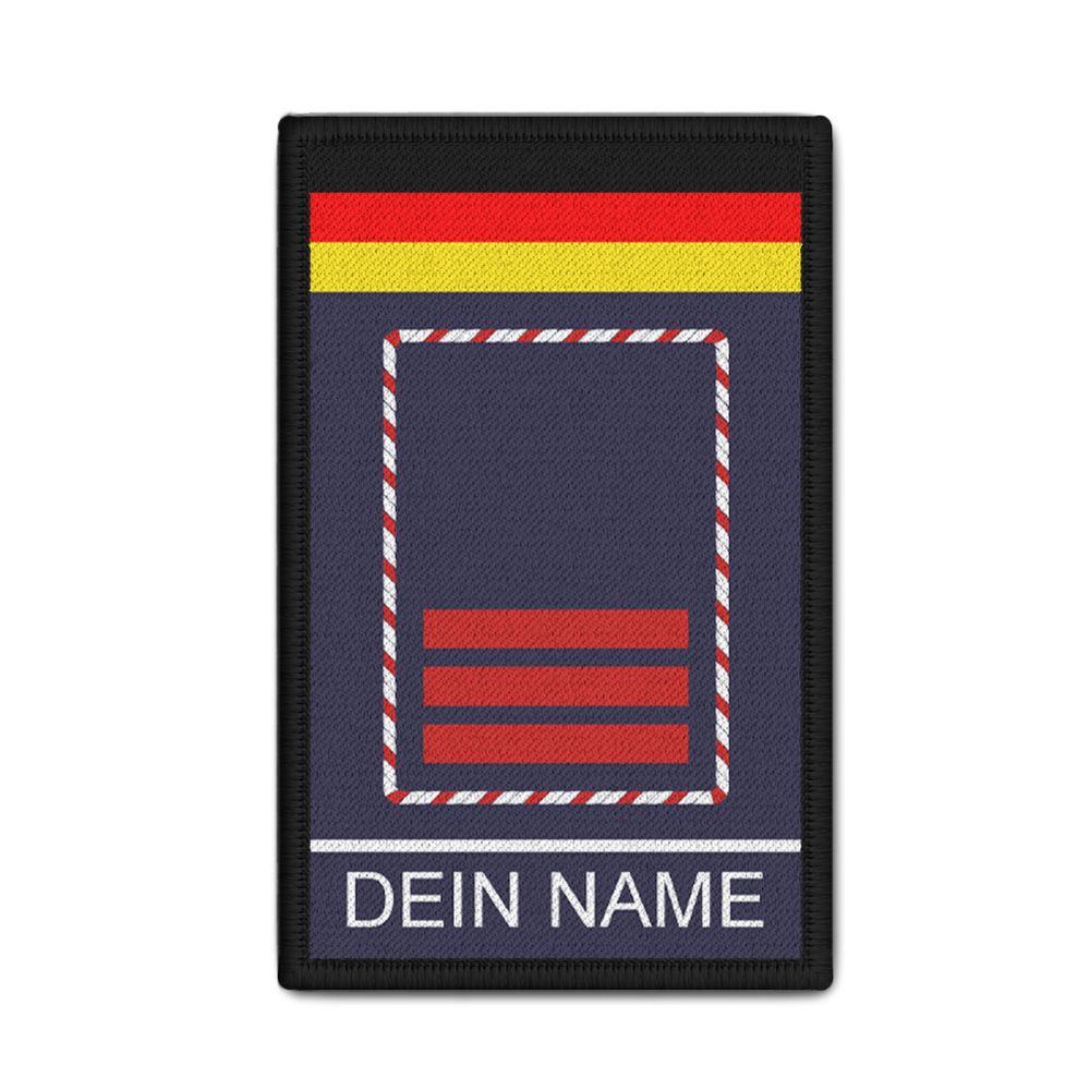 Rank Patch 9,8x6cm personalisierbar Patch BW Feuerwehr OBM Dienstgrad #48057