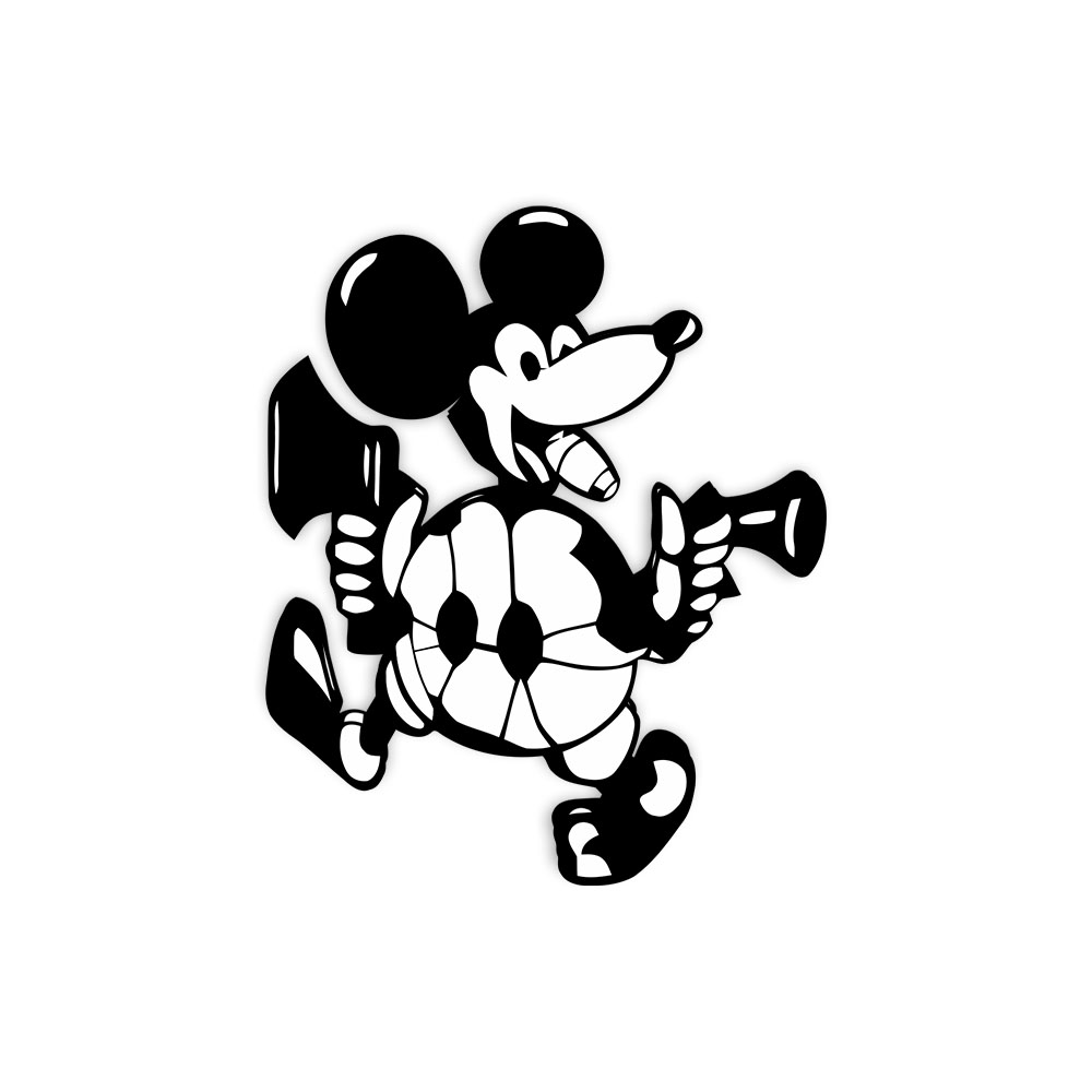 Sticker - Galland Mouse Symbol Luftwaffe Logo 10x8cm black # A115
