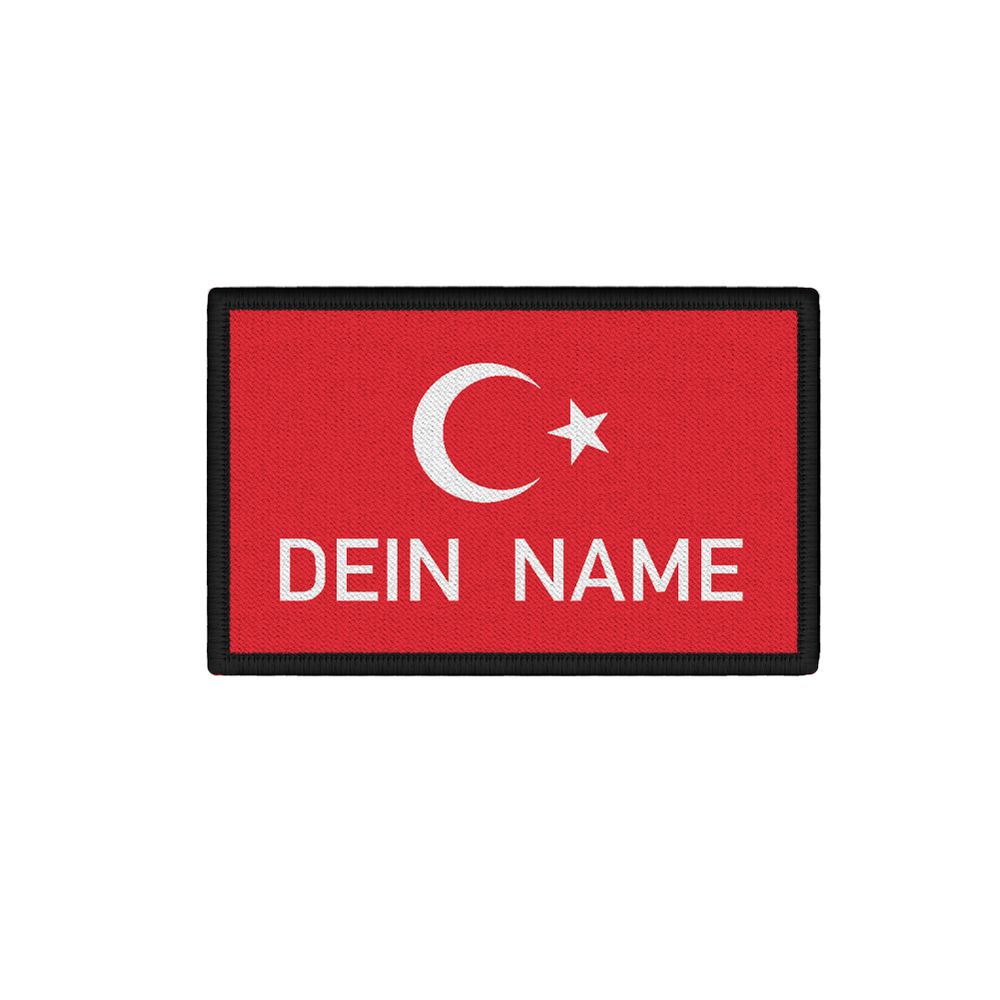 Türkei Name rot Osmane Halbmond personalisiert Aufnäher Patch 7,5x4,5cm #30926