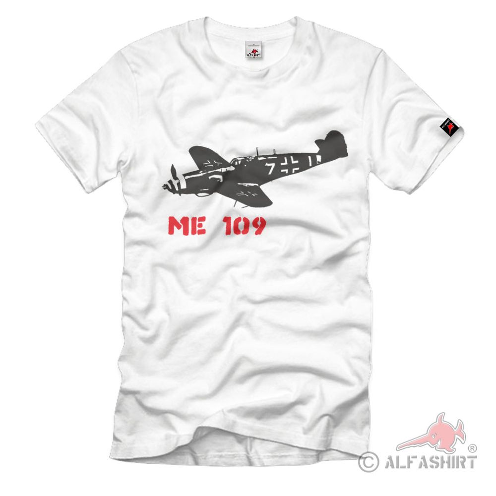 Me 109 Fighter Aircraft Luftwaffe WK WH Airplane Night Fighter - T Shirt # 2076