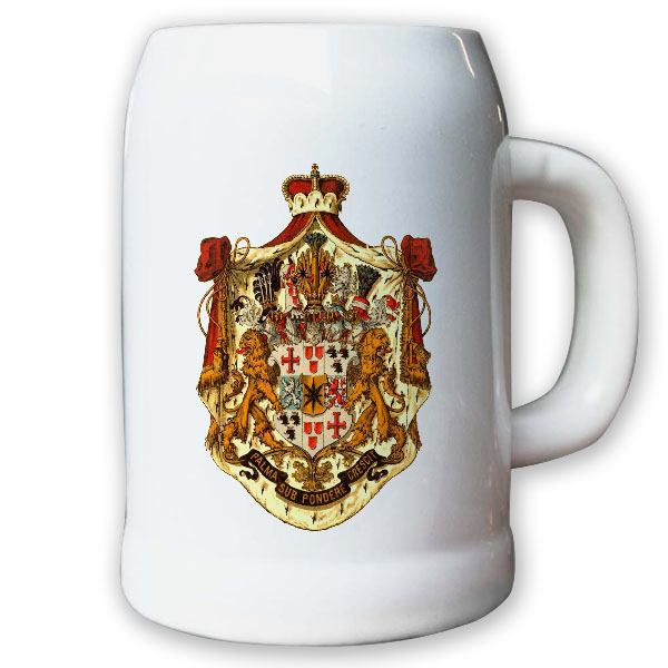 Krug / Bierkrug 0,5l - Fürstentum Waldeck und Pyrmont Adel Weimarer #9435