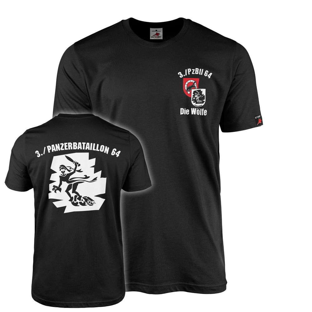 T-Shirt 3. Kompanie Panzerbataillon PzBtl 64 Bundeswehr Wolfhagen PzBrig  #47450