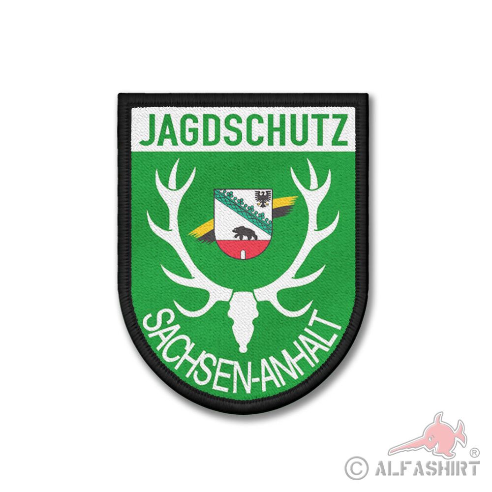 Aufnäher Sachsen Anhalt Jagdschutz Jäger Förster Revier Abzeichen Wappen #40849