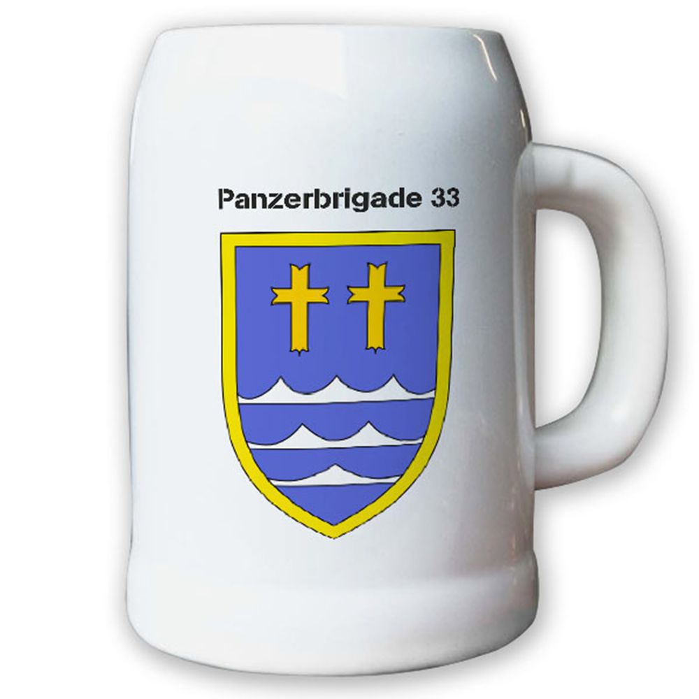 Krug / Bierkrug 0,5l -17.Bierkrug Panzerbrigade 33 PzBrig Brigade Einheit #12981