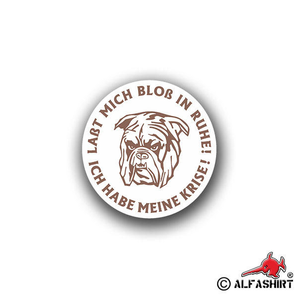 Aufkleber/Sticker Bulldogge Hund Dog Molosser Rasse Krise Schnauze 7x7cm A934