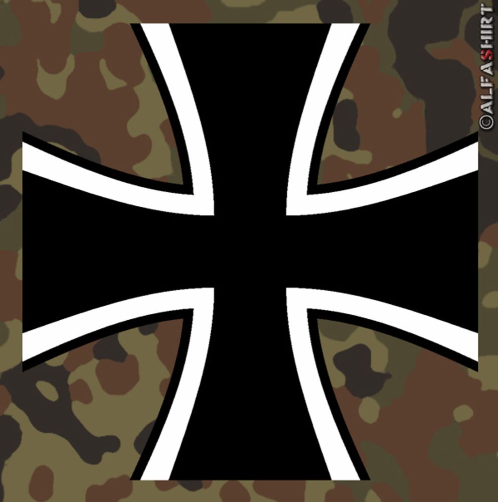 Aufkleber/Sticker Military Cross Kreuz Balkenkreuz Militär Typ 6 10x10cm #A143