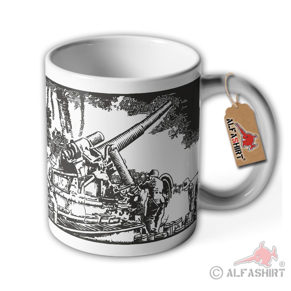 Tasse 21 cm Mörser 18 Haubitze schwere Artillerie Kanone Geschütz #1128