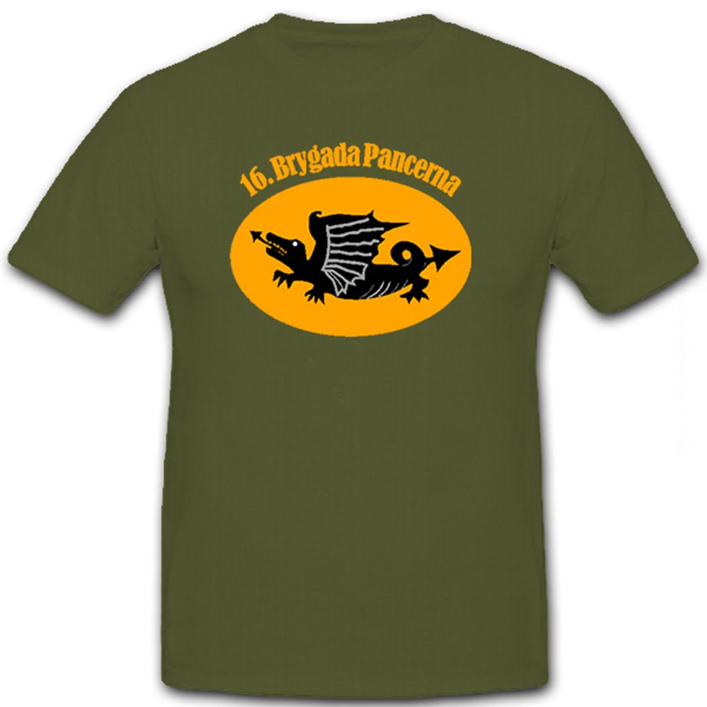 16 Brygada Pancerna Panzer Brigade polnische Armee Wappen - T Shirt #12455