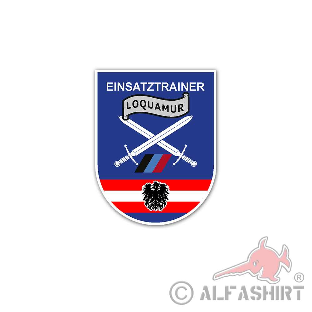 Aufkleber Einsatztrainer Polizei AT Österreich LOQUAMUR 9x7cm #A5977