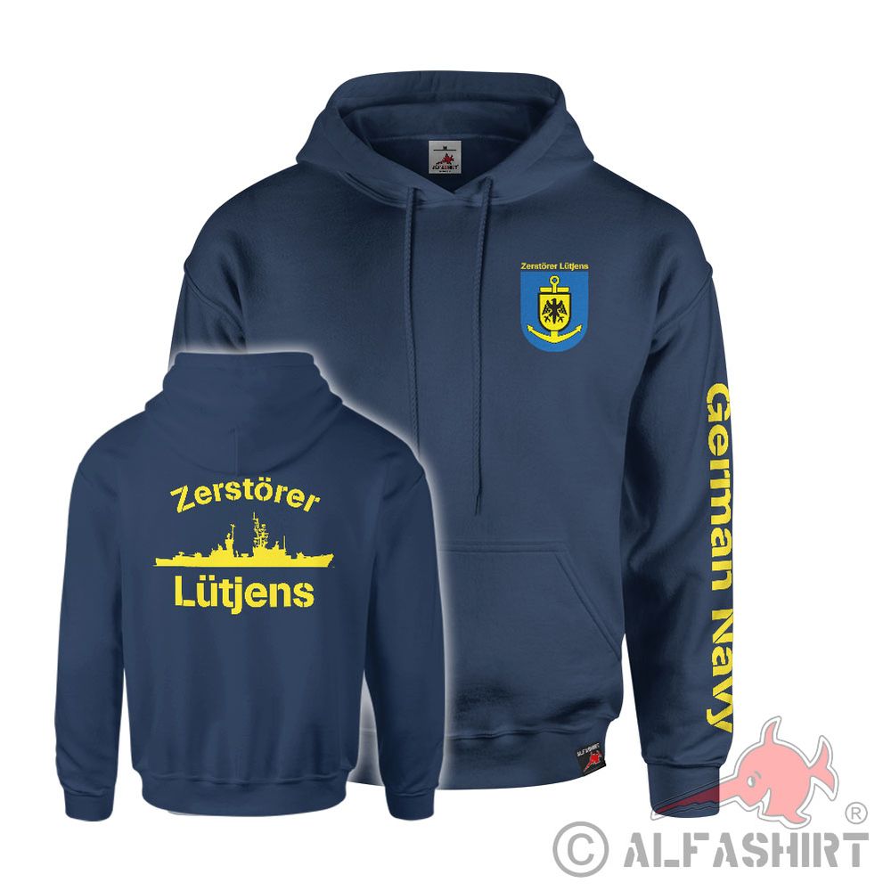 Hoodie guided missile destroyer warship Lütjens D 185 German Navy #42401