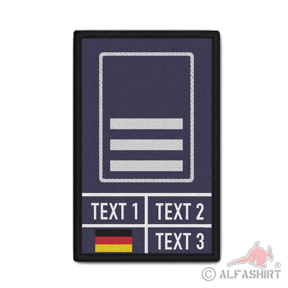 Rank Patch 9,8x6cm personalisierbar Feuerwehr Deutschland Dienstgrad #42426