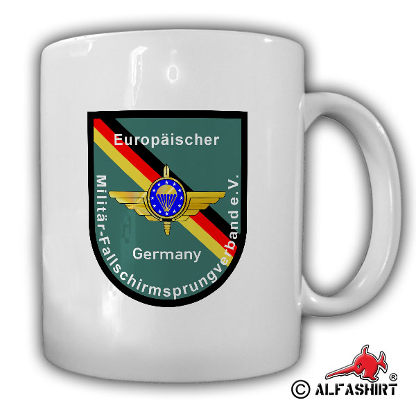 Europäischer Militär Fallschirmsprungverband EMFV Fallschirmjäger Tasse #17355