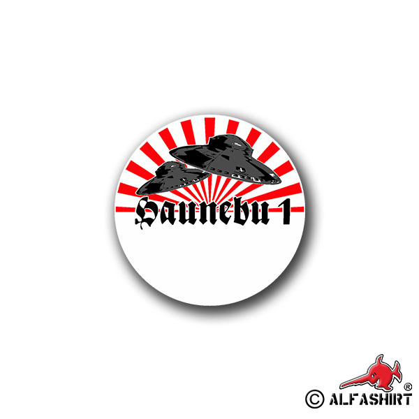 Aufkleber/Sticker Haunebu Bewaffneter Flugkreisel 1943 erstes Modell 7x7cm A929