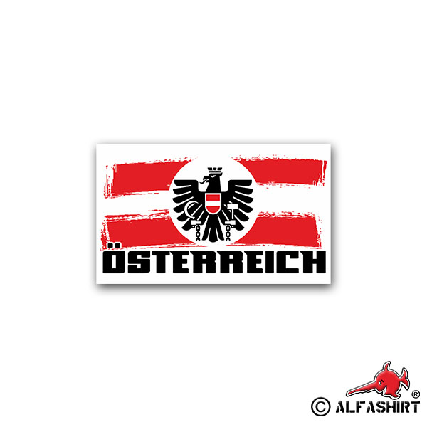 Aufkleber/Sticker Österreich Republik Binnenstaat Wien Adler Fahne 12x7cm A2013