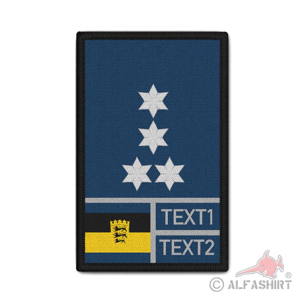 Rank Patch 9.8x6cm Police Chief PHM BW Baden-Württemberg #44527