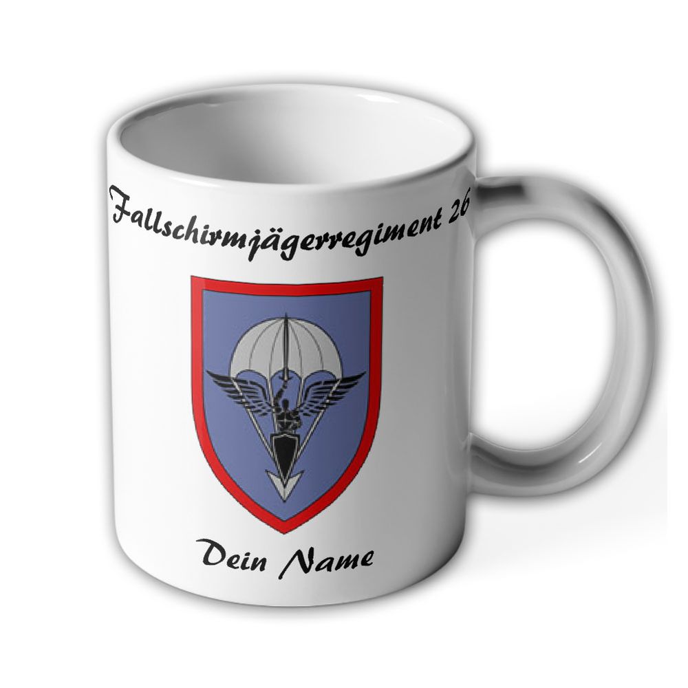 Personalized mug FschJgRgt 26 Fallschirmjägerregiment Heer Coat of Arms #41498