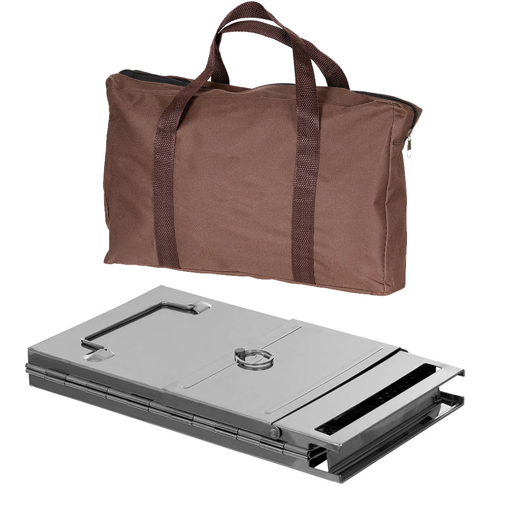 Faltbarer Raketenofen Grill Edelstahl Grillrost Camping Outdoor Prepper #40836
