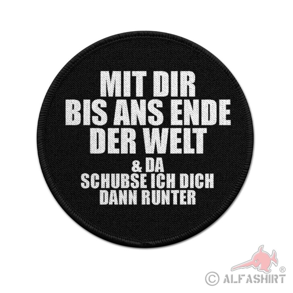 ISSO 9cm Patch Mit dir bis ans Ende der Welt Couple Goals Beziehung #43920