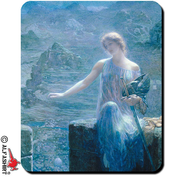 Walküre Todesengel Valkyria Geistwesen Einherjer Gemälde Nacht Mauspad #16119