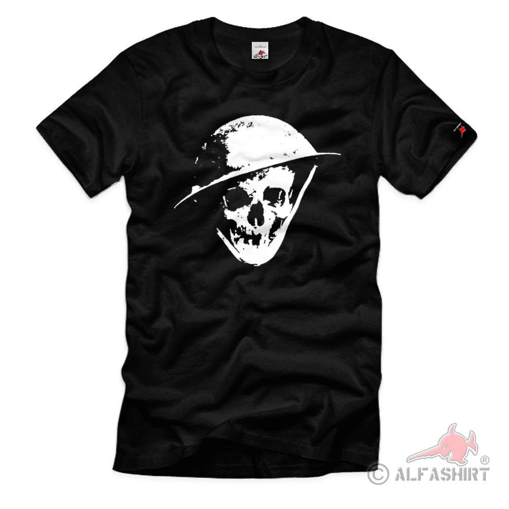 Tommy Skull UK Helm Stahlhelm Totenkopf WW1 Soldat T-Shirt#40250