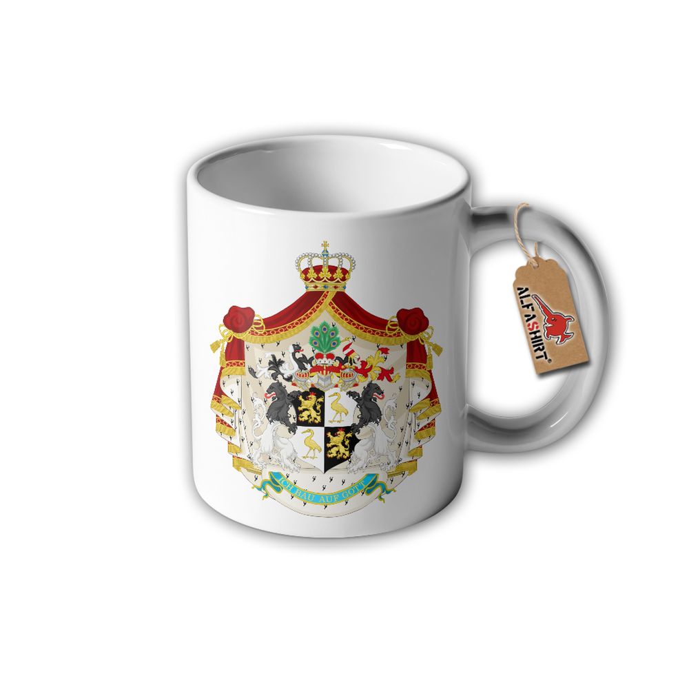 Tasse Wappen Fürstentum Reuß Linie Weimarer Republik Adel Emblem #31789