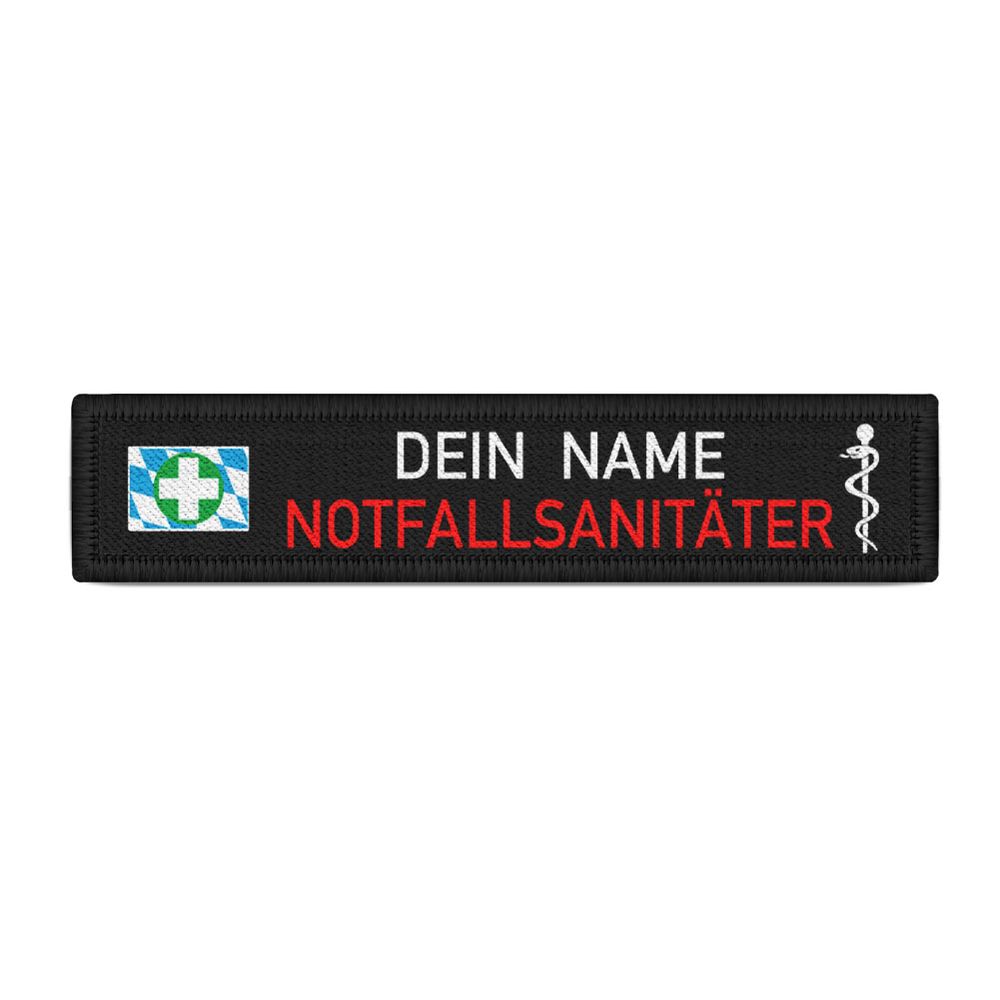 NOTFALLSANITÄTER Bayern Namen-Schild Patch Bavaria Feuerwehr #32933