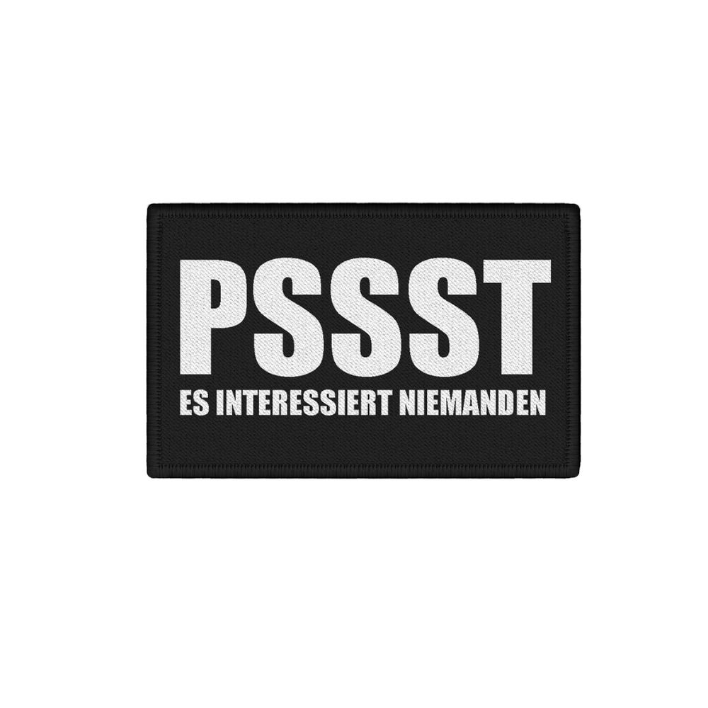 Patch Pssst it doesn't interest anyone shut up humor 7.5x4.5cm # 34317