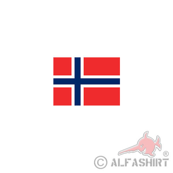 Sticker Kingdom Norway Flag Kongeriket Norge 11x7cm A2912