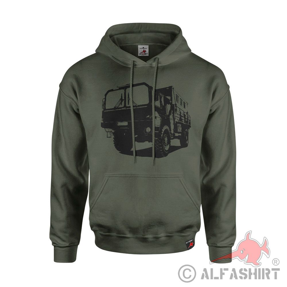 Hoodie MAN Kat 1 mit Shelter Bundeswehr 5 Tonner LKW Wohn Kabine Pullover#45633