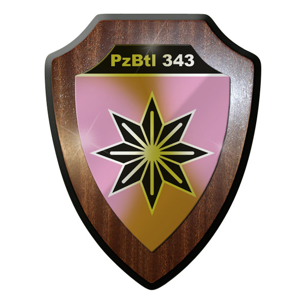 Wappenschild PzBtl 343 Panzerbataillon Panzer Bataillon Hohllandung Heer #9333