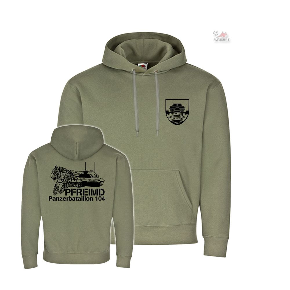 Hoodie Panzerbataillon 104 PzBtl Pfreimd Bundeswehr Leopard 2A6 tank # 36319