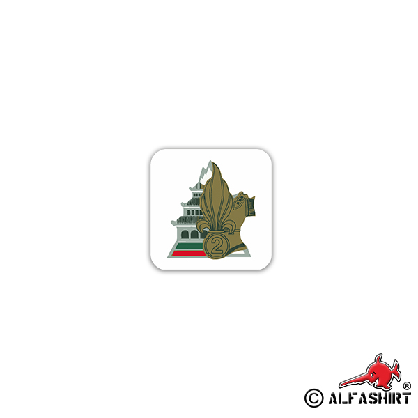 Aufkleber/Sticker 2e Régiment étranger de génie Pionierregiment 7x7cm A2446