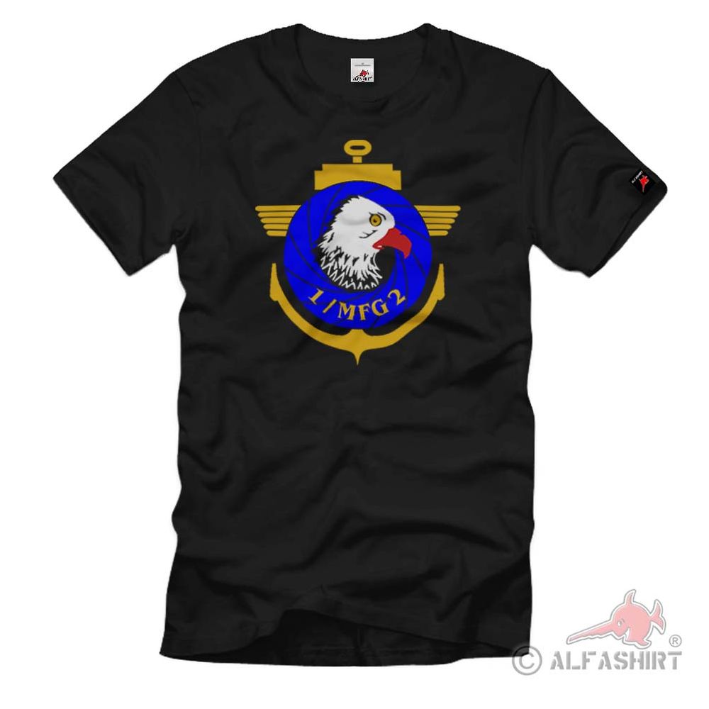 1. Staffel MFG 2 Marinefliegergeschwader Marine Bundeswehr Wappen T Shirt #1524
