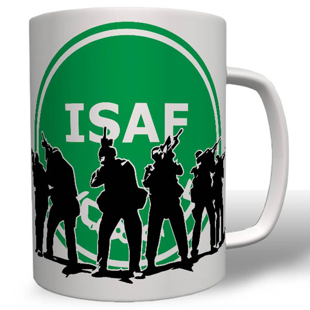 Isaf Action Soldaten Bundeswehr Silhouette Abzeichen Wappen Tasse # 16571