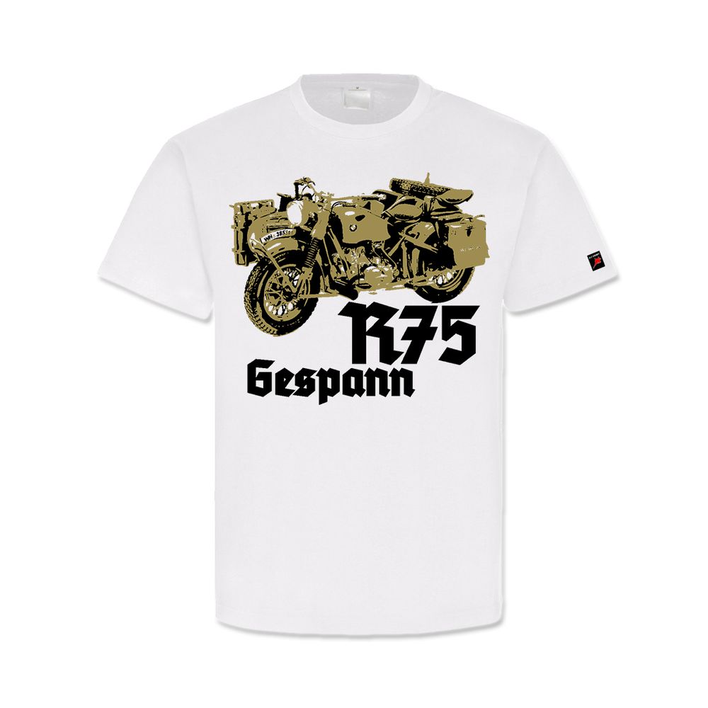 R75 Team Motorcycle Vintage Sidecar Heavy Terrain Machine - T Shirt # 15350