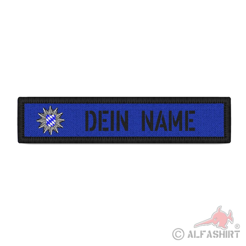 Patch Namens-Schild Polizei Bayern  Streifen personalisiert #41299