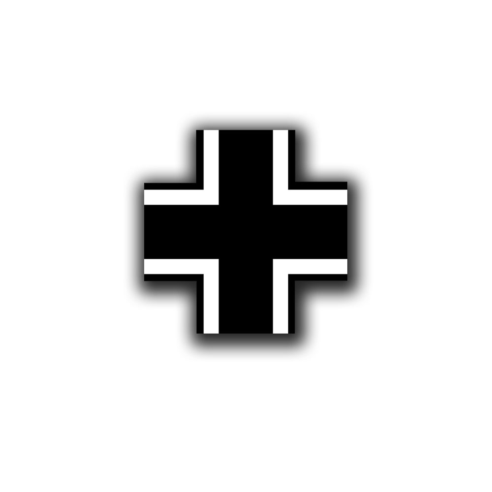 Sticker 3.5x3.5cm Balkenkreuz Fliegertruppe Panzertruppe #A6486