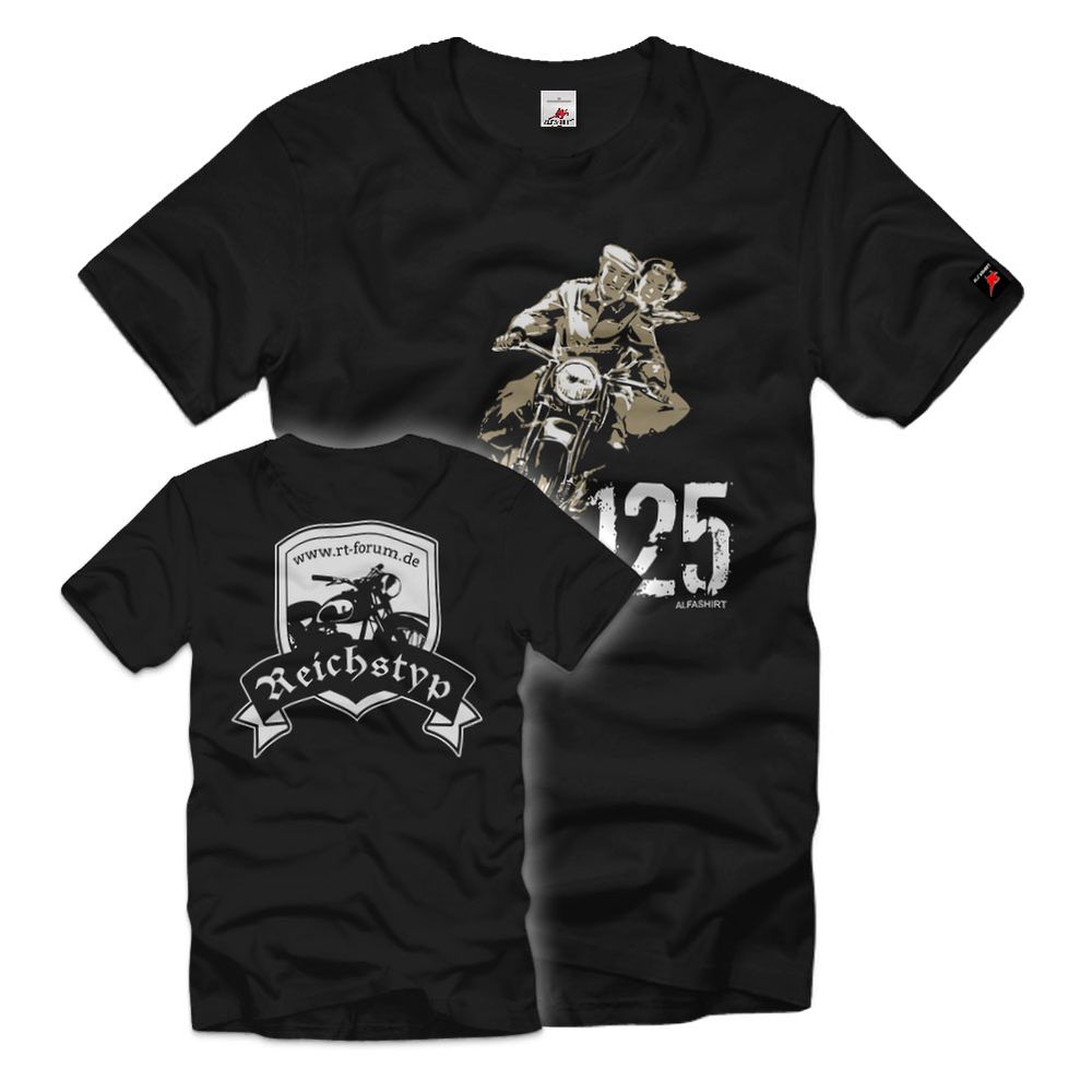 RT Forum 125 Motorcycle Reich Type Oldtimer Biker Internet Site T-Shirt # 22393